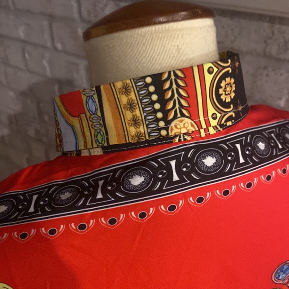 Franco P Collezione di capi Versace style vintage silky button down new size xl - Picture 3 of 5